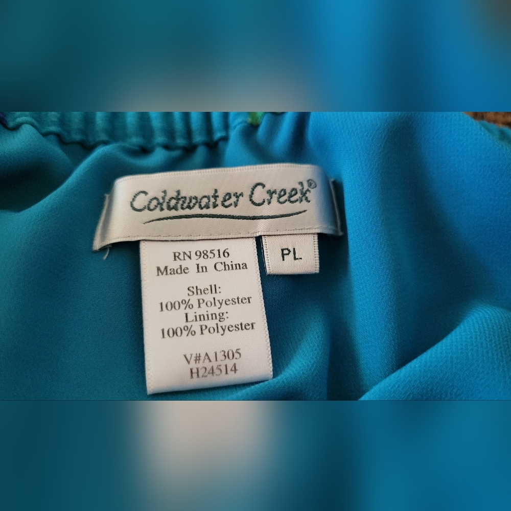 Coldwater Creek Floral Watercolor Lined Skirt PL - LIKE NEW! - Picture 6 of 6